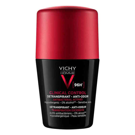 VICHY DEODORANT DETRANSIRANT CLINICAL CONTROL MEN 96H ROLL-ON 50 ML (CRVENI POKLOPAC)