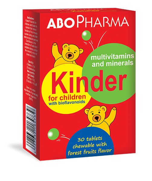 ABO kinder multivitamini i minerali 30 tableta