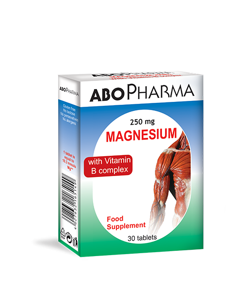 ABO Magnesium 250mg+B compex 30 tableta