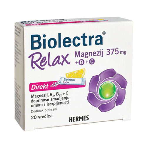 Bioelectra Magnezij Relax 375 mg limun 20 granula