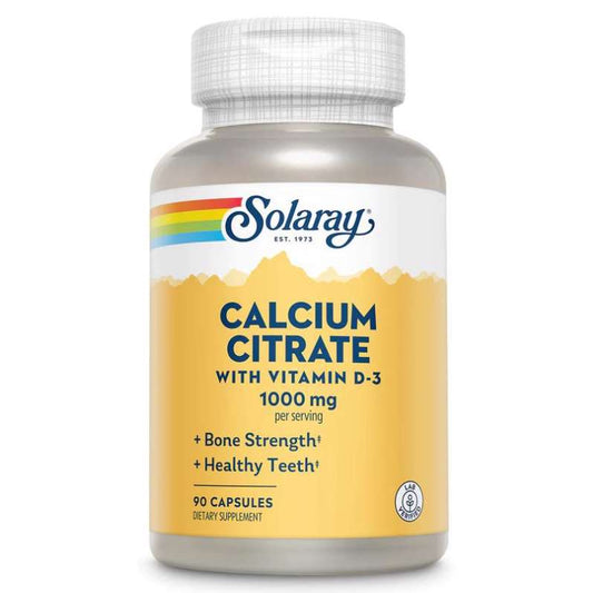 Solaray Calcium Citrate 1000 mg + Vitamin D, 90 kapsula