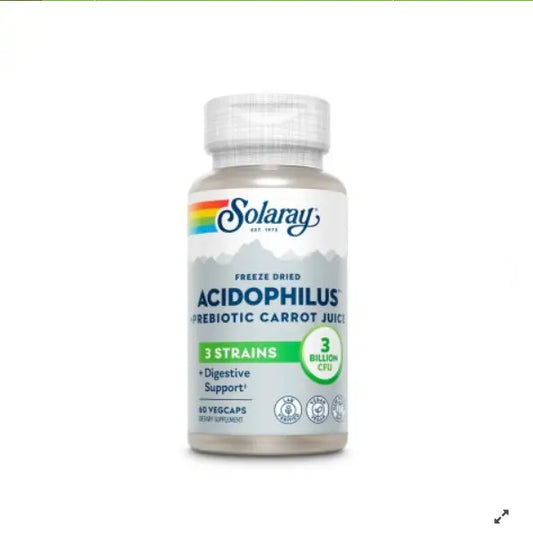 Solaray Acidophilus, Prebiotic Carrot Juice, a60