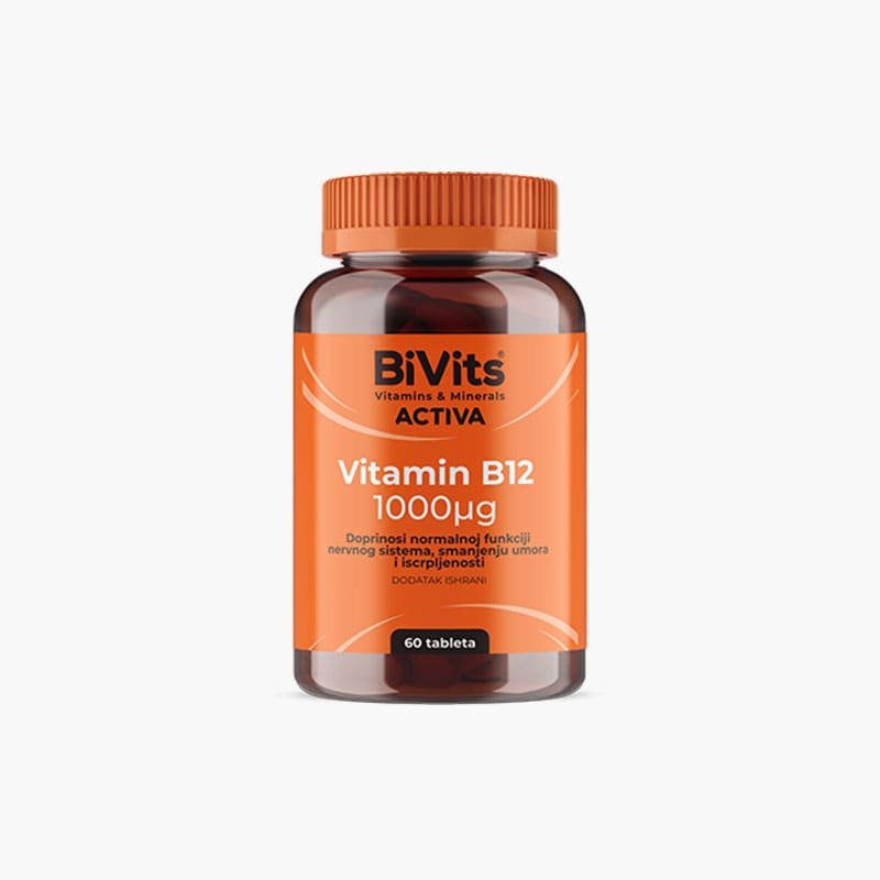 Bivits activa vitamin B12 1000 µg 60 tableta