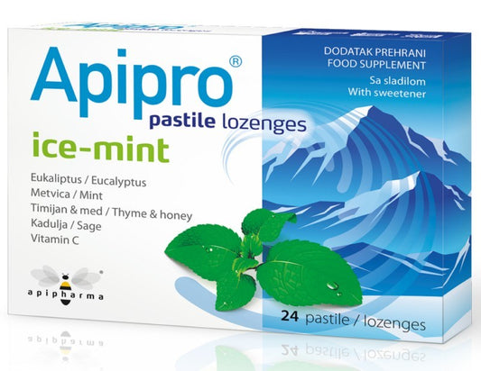 Apipro ice-mint pastile a24