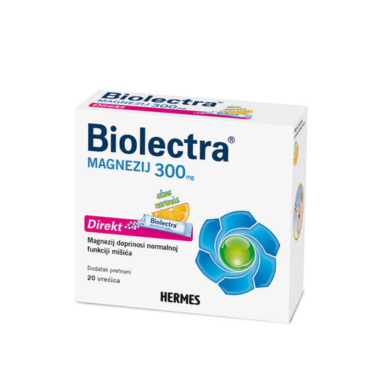 Bioelectra Magnezij 300mg direkt 20 vrećica narandža