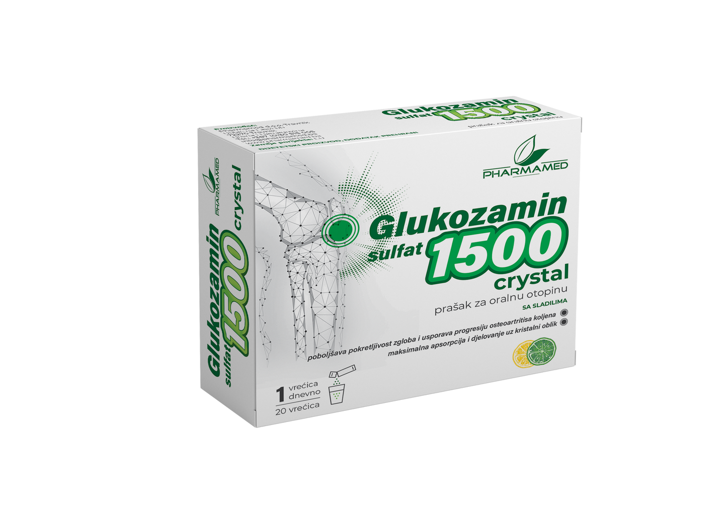 Glukozamin sulfat 1500mg kristal 20 kesica