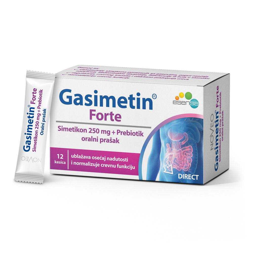 Gasimetin forte 12 kesice (Simetikon 250 mg+prebiotik)