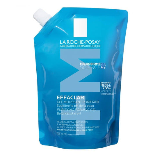 LRP EFFACLAR GEL MOUSSANT PURIFIANT /PROČIŠĆAVAJUĆI PJENUŠAVI GEL/ REFILL /MICROBIOME SCIENCE/ 400 ML