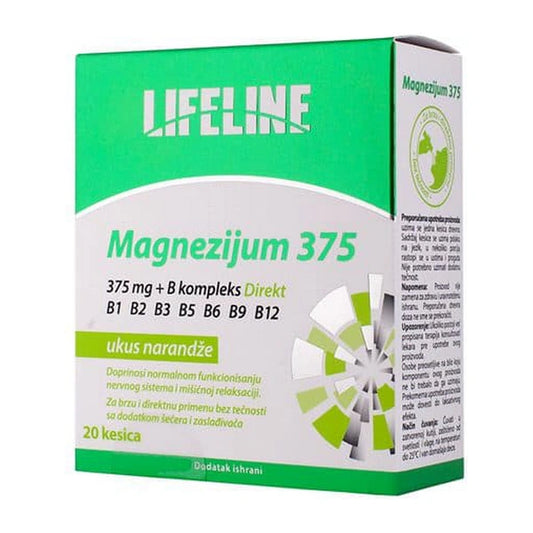 Magnezij 375+ B komplex direkt 20 vrećica