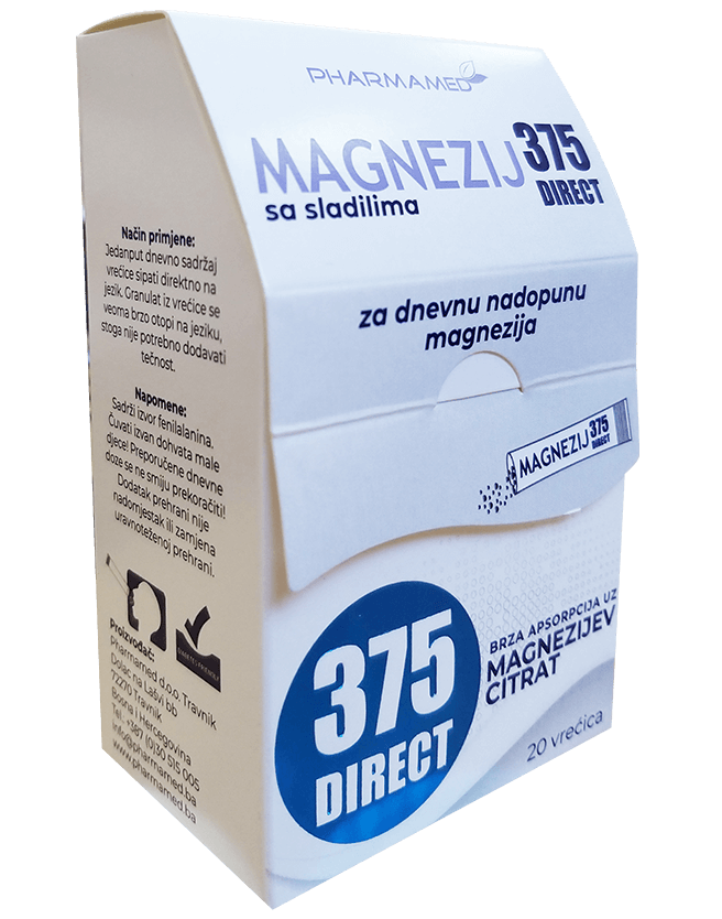 Magnezij 375 direkt 20 kesica