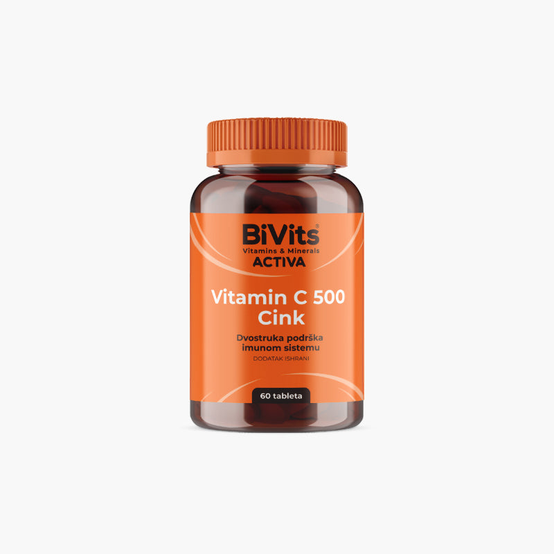 Bivits activa vitamin C 500 mg i Cink 60 tableta